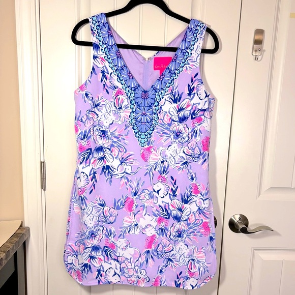 Lilly Pulitzer Pants - Lilly Pulitzer Ronnie Light Lilac Engineered Romper Size 8 Trunks In The…